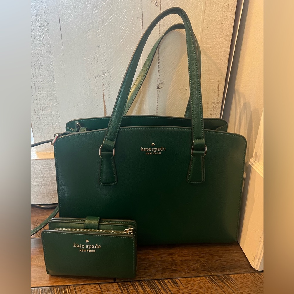 Kate Spade Perry Leather Medium Satchel  Staci Medium Compartment Bifold Wallet